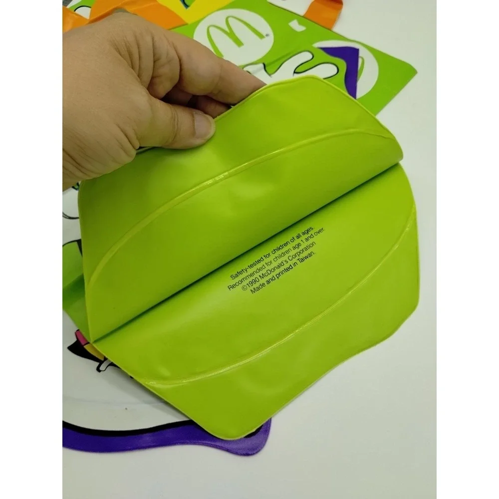 Lot Of 3 Vintage 1990 McDonald's Trick Or Treat Halloween Bags Glow In Dark
